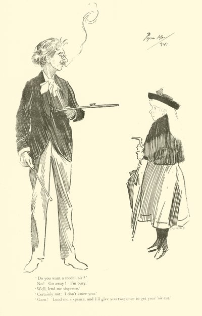Cartoon by Phil May, from the 1890s by Phil May