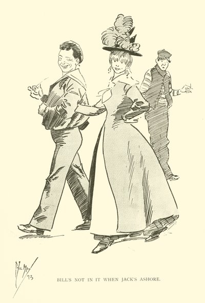 Cartoon by Phil May, from the 1890s by Phil May