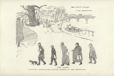 Unchilled Enthusiasm, Winter Bathing in the Serpentine by Phil May