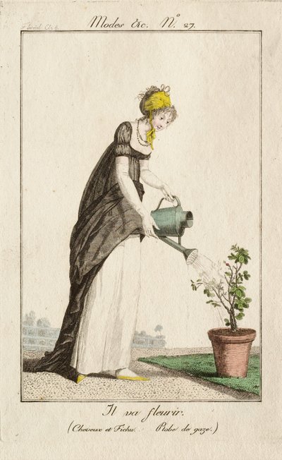 It Is Going to Bloom (Hair and Fichu. Gauze Dress.) by Philibert-Louis Debucourt