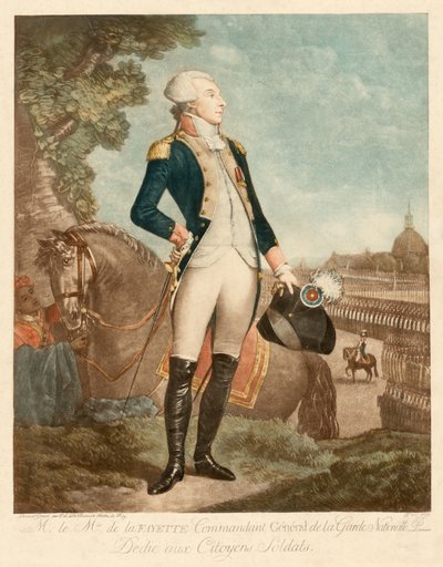 Marquis De Lafayette by Philibert-Louis Debucourt