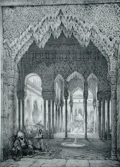 Entrance to the Court of Lions, Alhambra, Plate 4 from 