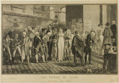 At the Door of a Wealthy Home by Philibert Louis Debucourt