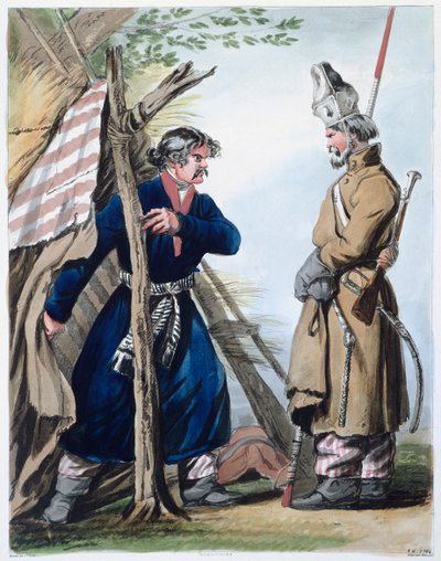 Cossack Bivouac by Philibert Louis Debucourt