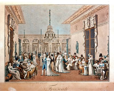 Cafe Frascati by Philibert Louis Debucourt