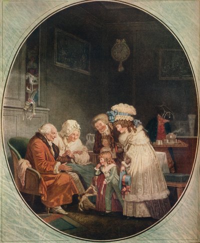 Le Compliment ou La Matinee Du Jour De Lan by Philibert Louis Debucourt