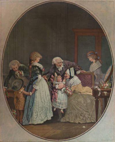 Les Bouquets, Ou La Fete De La GrandMaman by Philibert Louis Debucourt