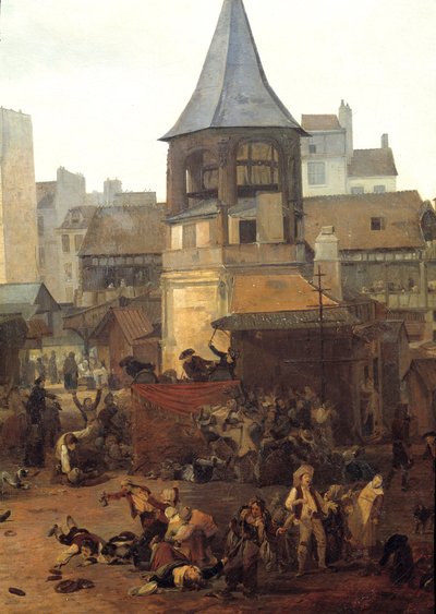 Rejoicings Given by the City of Paris at Les Halles on 21/01/1782 on the Occasion of the Birth of the Dauphin Louis Joseph of France (1781-1789) (detail) by Philibert Louis Debucourt