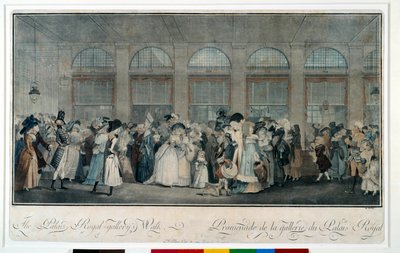 Walk Through the Gallery of the Royal Palace in 1787 by Philibert Louis Debucourt