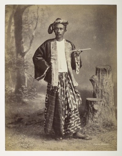 A Burmese man, from Views of Burma by Philip Adolphe Klier
