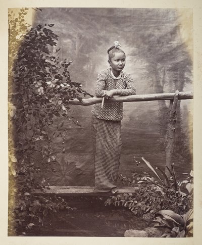 Portrait of a Burmese Maiden by Philip Adolphe Klier