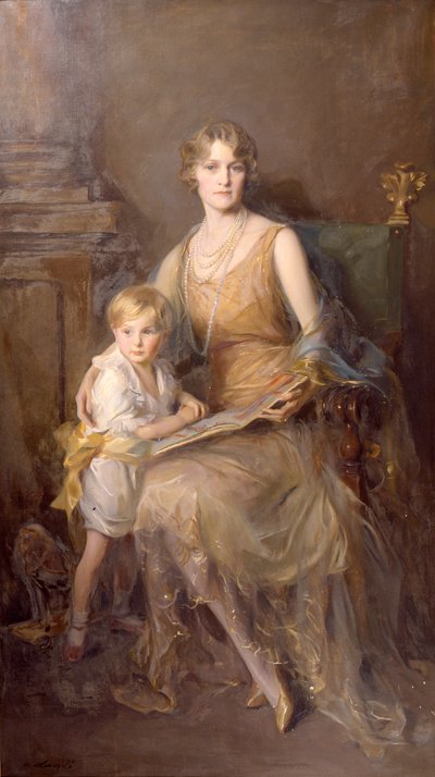 Portrait of Helen, wife of the 8th Duke of Northumberland and Lord Geoffrey Percy by Philip Alexius de Laszlo