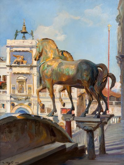 The Bronze Horses of St Marks by Philip Alexius de Laszlo