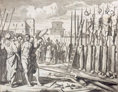 The Impaling of Some Rebels, Punishment: Massacre by Impalement by Philip Baldaeus