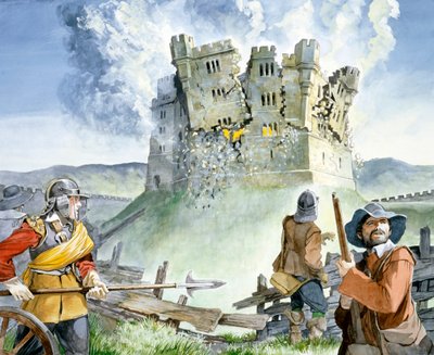 Civil War Siege at Old Wardour Castle, 1644 by Philip Corke