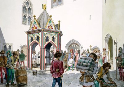 Courtyard, Old Wardour Castle, Tisbury, Wiltshire, in the Middle Ages, 1995-1999 by Philip Corke