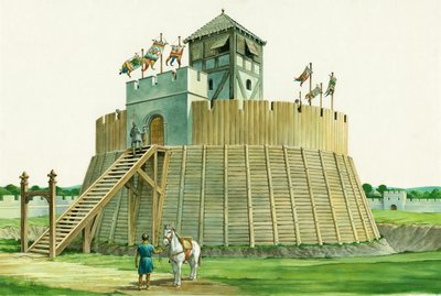 Norman Lookout Tower at Bramber Castle, West Sussex, c. 1995-c. 2009 by Philip Corke