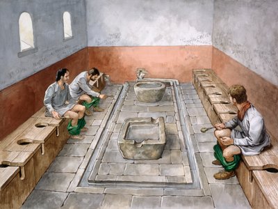 Roman latrine, 2nd century, c. 1990-2010 by Philip Corke