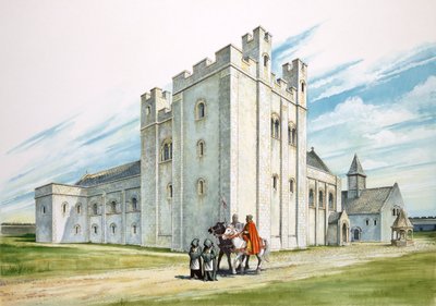 The Central Buildings, Sherborne Old Castle, Dorset by Philip Corke