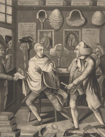 The Patriotic Barber of New York, or the Captain in the Suds, February 14, 1775 by Philip Dawe.