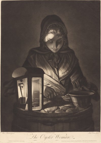 The Oyster Woman by Philip Dawe after Henry Robert Morland