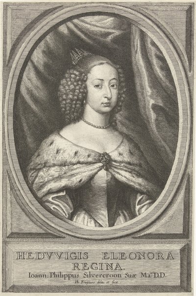 Portrait of Hedwig Eleonora, Queen of Sweden by Philip Fruytiers