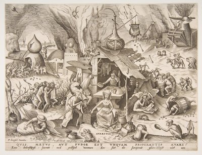 Avarice from the Series The Seven Deadly Sins by Philip Galle