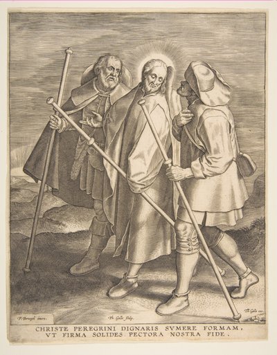 Christ and the Disciples on the Way to Emmaus by Philip Galle