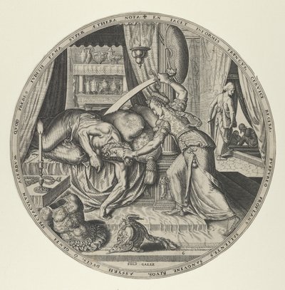 Judith from Famous Women from the Old Testament, set of 6 by Philip Galle