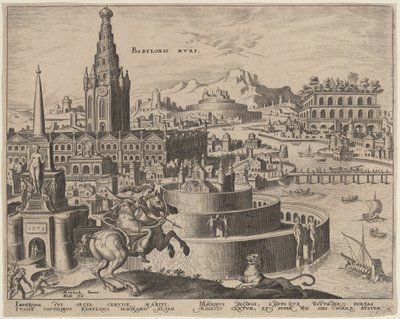 The Walls of Babylon by Philip Galle, after Maerten van Heemskerck