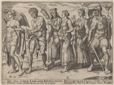 Honest and Dishonest Ways of Becoming Rich by Philip Galle, after Maerten van Heemskerck