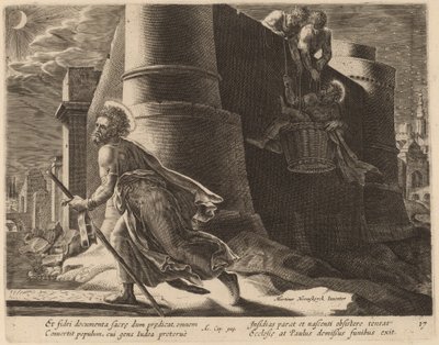 Saint Paul Escapes from Damascus by Philip Galle after Maerten van Heemskerck