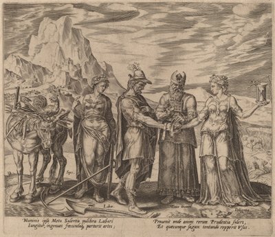 The Marriage of Labor and Diligence by Philip Galle after Maerten van Heemskerck
