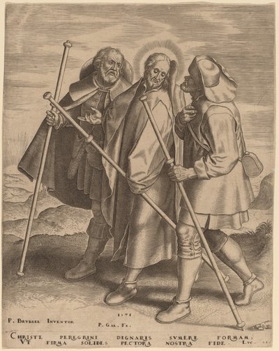 Christ and His Disciples on the Way to Emmaus by Philip Galle after Pieter Bruegel the Elder