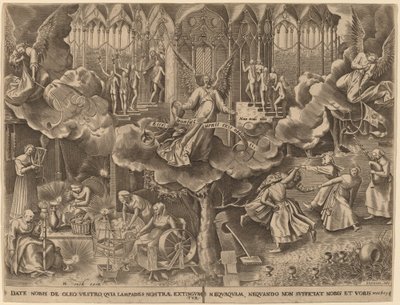 The Parable of the Wise and Foolish Virgins by Philip Galle after Pieter Bruegel the Elder