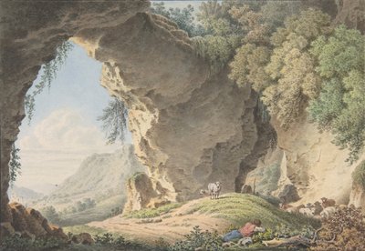Rocky Landscape with Sleeping Shepherd, 1817 by Philip Heinrich Dunker