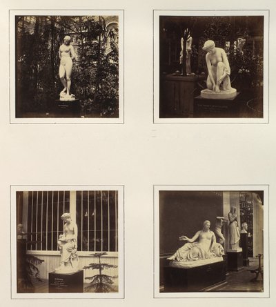 Sculptures of Andromeda, the Toilet of Atalanta, Corinna, and a Naiad by Philip Henry Delamotte.