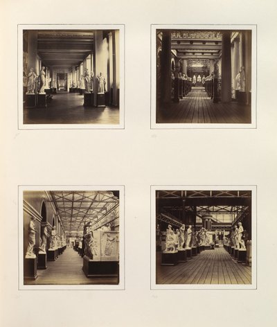 Views of Greek Sculpture Court including Bust of Minerva, ca. 1859 by Philip Henry Delamotte.