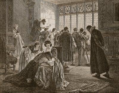The English Embassy during the Massacre of St. Bartholomew, Illustration from 