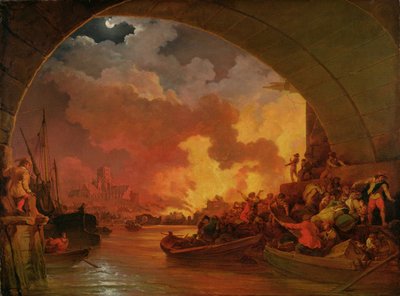 The Great Fire of London, c.1797 by Philip James de Loutherbourg