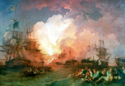 The Battle of the Nile, 1800 by Philip James de Loutherbourg