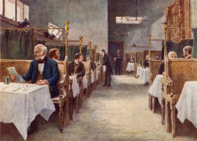 Dining-room of Cock Tavern, Fleet Street, destroyed 1886 by Philip Norman