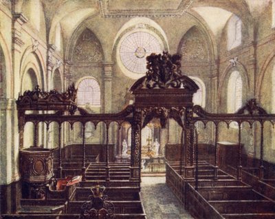 Interior of Church of All Hallows, Upper Thames Street, 1894 by Philip Norman