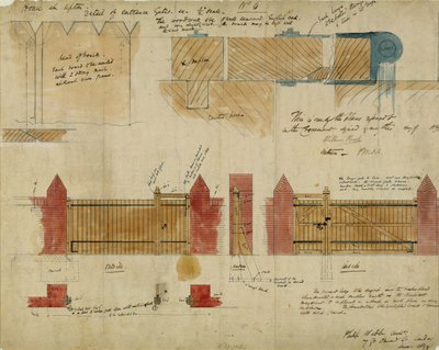 Plans and elevations for The Red House, Bexley Heath by Philip Webb
