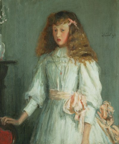 A Young Girl in a White Dress by Philip Wilson Steer