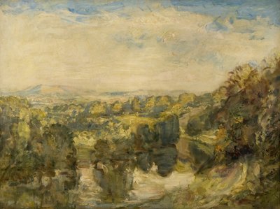 The River Teme, Evening, near Ludlow - The Clee Hills in the Distance by Philip Wilson Steer