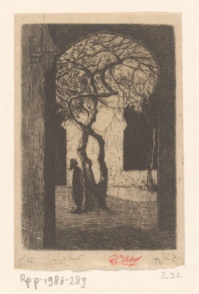 View Near the Djamaa el Kebir Mosque, Algiers by Philip Zilcken (signed by artist)