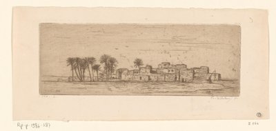 View of Côm Al-Akhdar by Philip Zilcken (signed by artist)