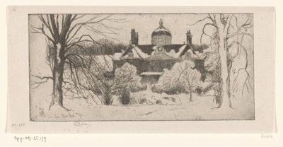 Huis ten Bosch in the Snow by Philip Zilcken (signed by artist)