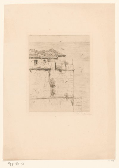 Old Turkish fort in Algiers by Philip Zilcken (signed by artist)